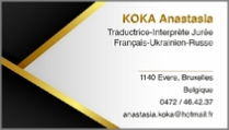 Anastasia Koka - beëdigde vertaalster-tolk in het Frans, Oekraïens en Russisch